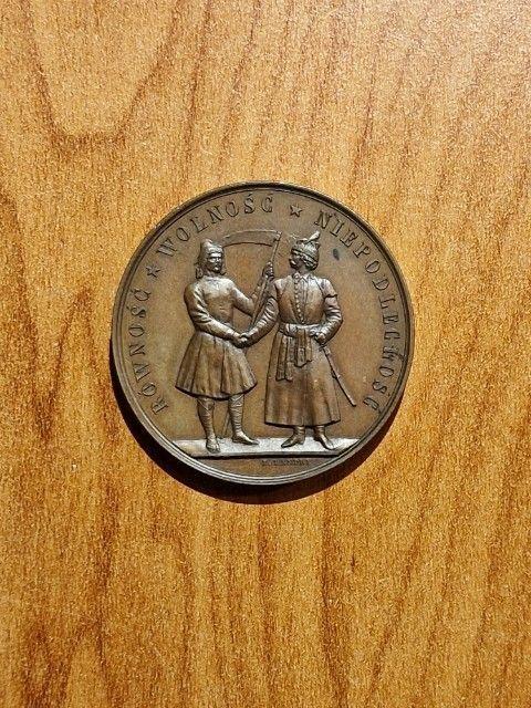 Powstanie styczniowe – medal ze zbiorów dra Ryszarda 
Kołakowskiego.
