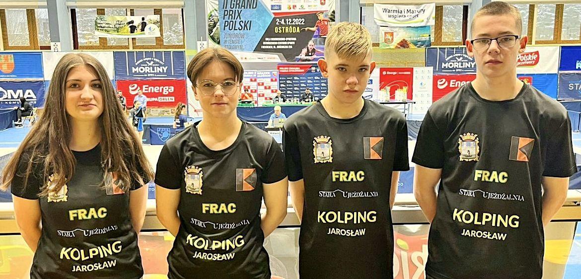 Jarosławska młodzież podczas imprezy w Ostródzie. Od lewej: Kinga Hawro, Jagoda Chwojko, Alana Zieliński i Dawid Jadam.<br/>fot.ze zbiorów własnych
