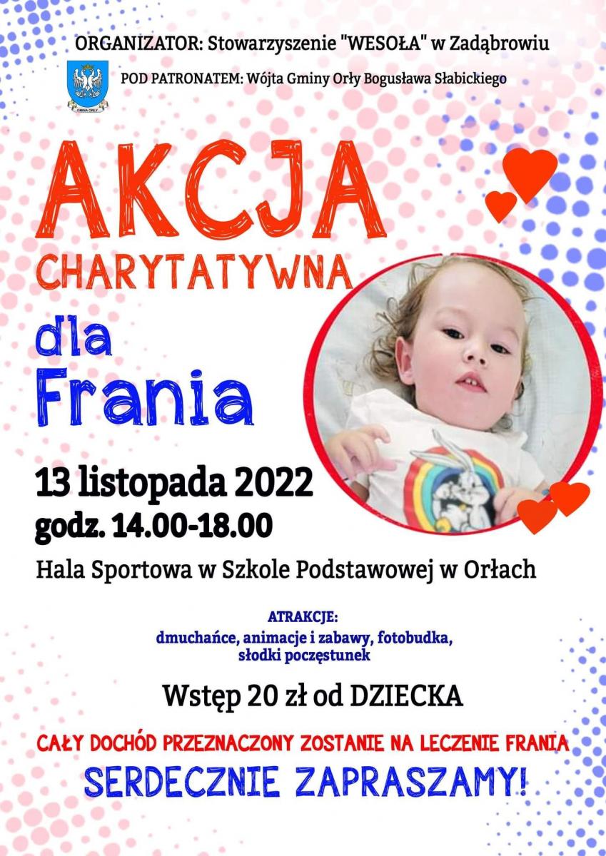 Oficjalny plakat akcji charytatywnej dla Frania.<br/>fot.ze zbiorów własnych