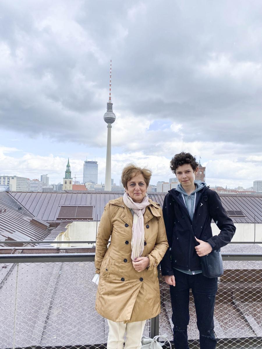 Paweł Potera wizytę w Berlinie złożył w towarzystwie swojej germanistki Zofii Kulnianin.<br/>fot.Starostwo Powiatowe w Jarosławiu
