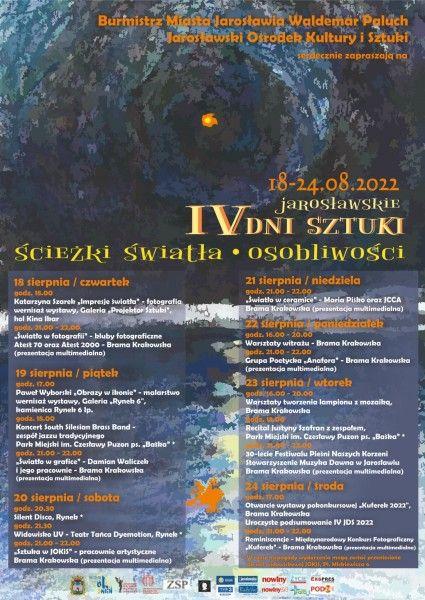 Plakat ze szczegółowym planem imprezy.<br/>fot.JOKiS