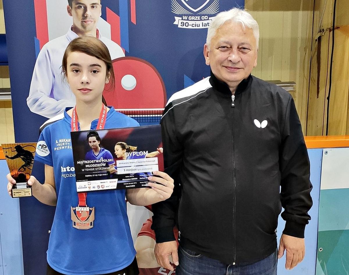 Aleksandra Makar pod okiem trenera Zdzisława Bodnara wyrosła na czołową młodziczkę w Polsce. Z pewnością to jeszcze nie koniec jej sukcesów.<br/>fot.ze zbiorów własnych