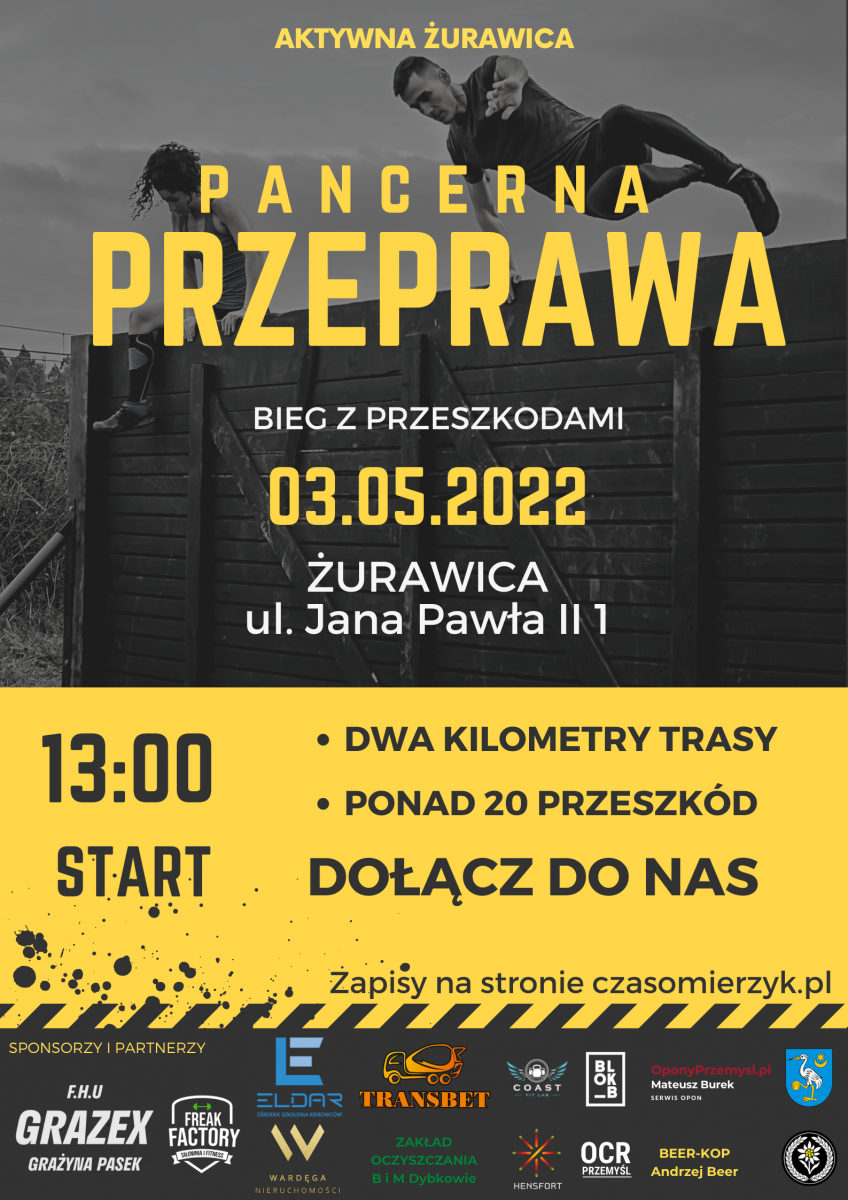 Oficjalny plakat ekscytującej imprezy w centrum Żurawicy, która odbędzie się między pomnikiem a stadionem.<br/>fot.ze zbiorów organizatora