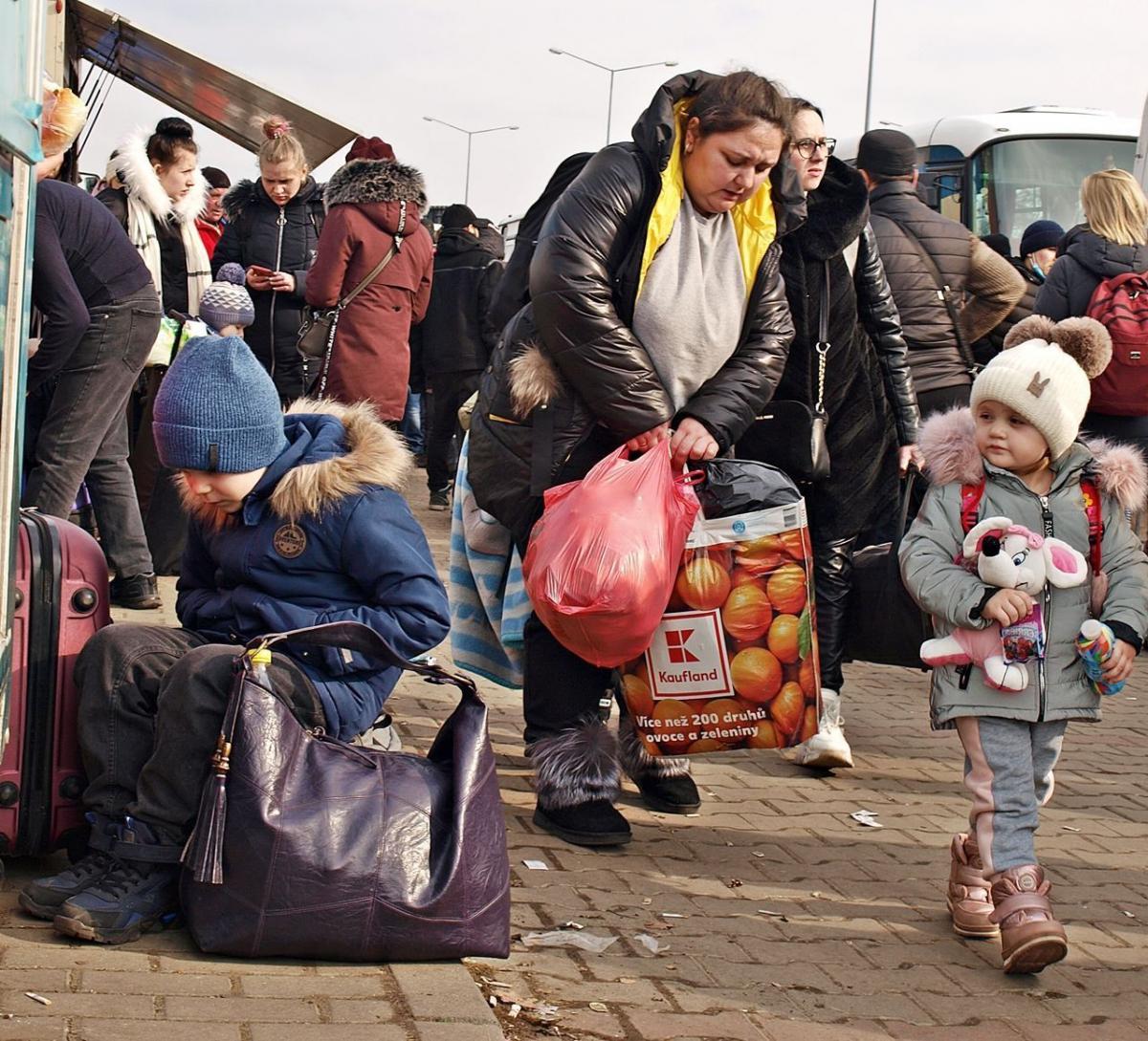 Przybyli z Ukrainy w Korczowej.<br/>fot.Mariusz Godos