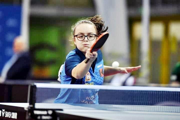 Anna Brzyska coraz odważniej puka do seniorskiej czołówki kobiecego tenisa stołowego w Polsce.<br/>fot.ze zbiorów własnych