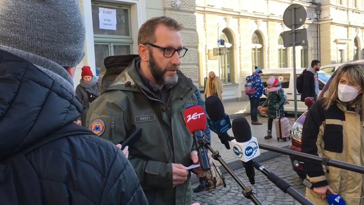Wiceprezydent podczas konferencji.