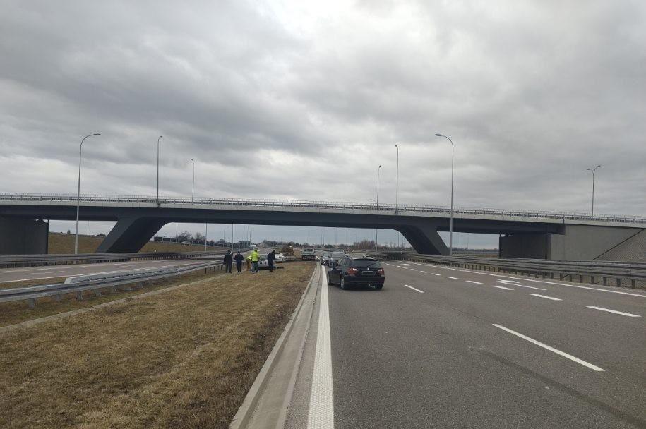 Do wypadku doszło na łańcuckim odcinku autostrady A4.<br/>fot.KPP Łańcut