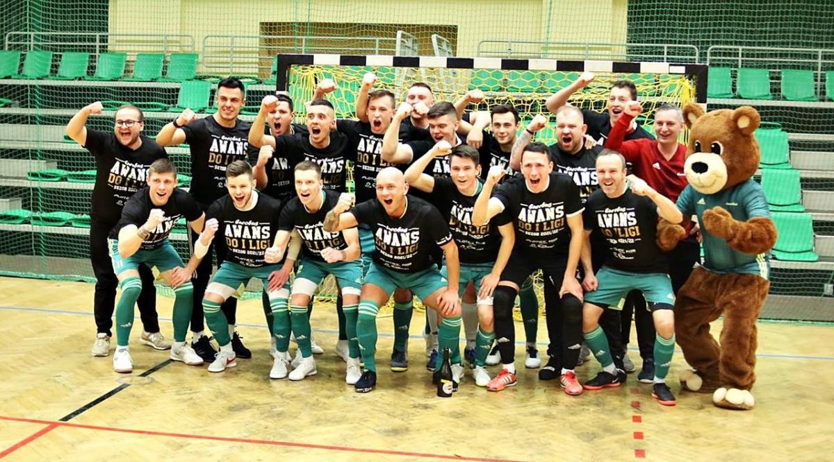 Eurobus Przemyśl w wielkim stylu awansował do 1. Polskiej Ligi Futsalu. Gratulujemy!<br/>fot.Grzegorz Gajdzik