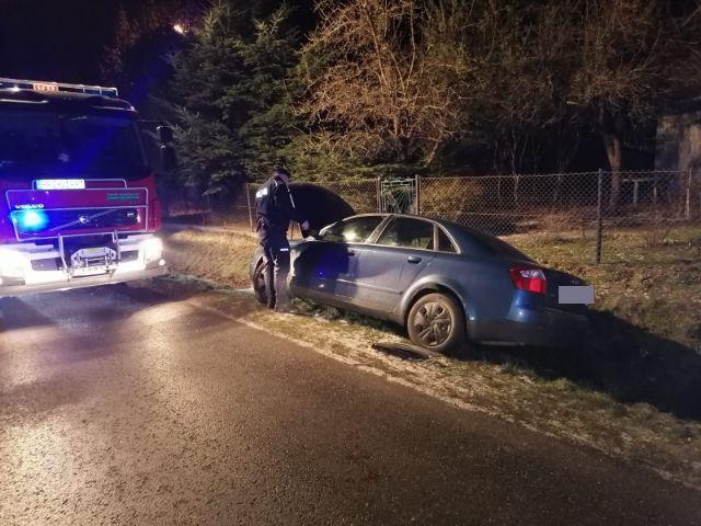Audi, którym jechał 21-latek.<br/>fot.KPP Przeworsk