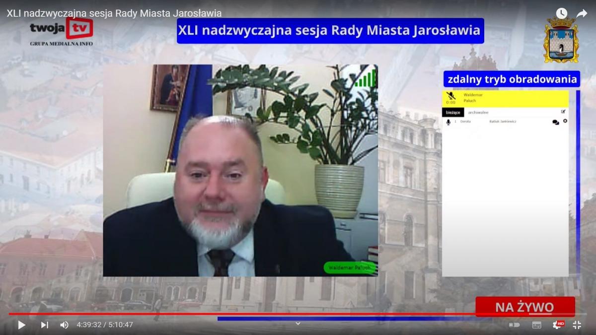 W. Paluch przekonywał o potrzebie zakupu domeny.<br/>fot.UM Jarosław 