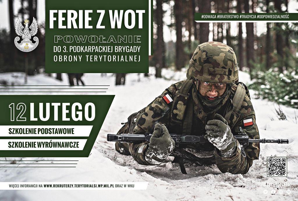 Oficjalny plakat IV edycji projektu „Ferii z WOT”.<br/>fot.Anna Barowicz