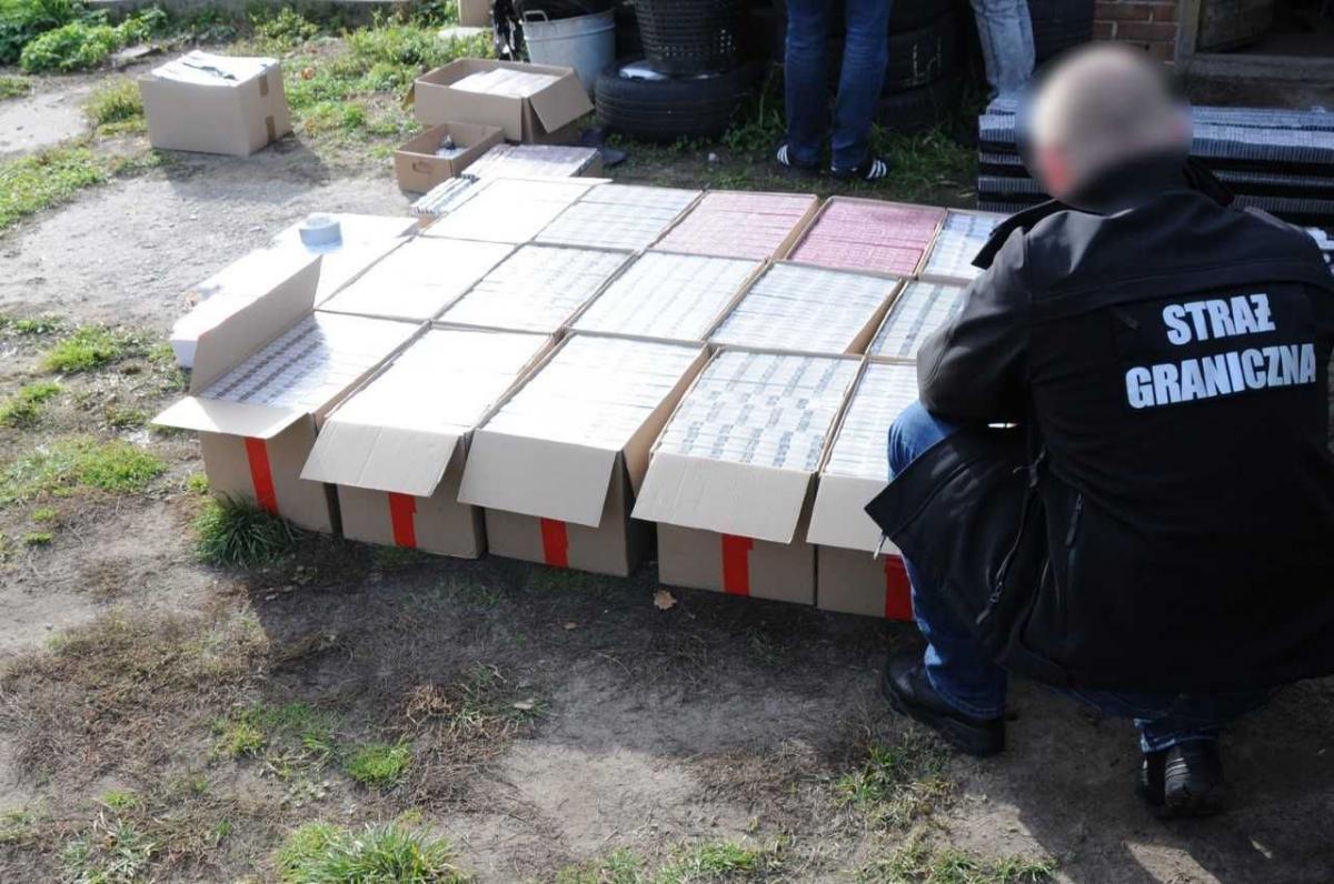 Funkcjonariusze ujawnili prawie 10 tys. paczek papierosów bez polskich znaków akcyzy.<br/>fot.serwis BiOSG