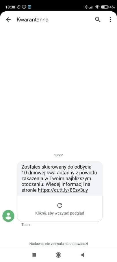 Takiej treści fałszywe SMS-y powinny wzbudzić naszą czujność. Pod żadnym pozorem nie należy klikać w zamieszczony w ich treści link.

