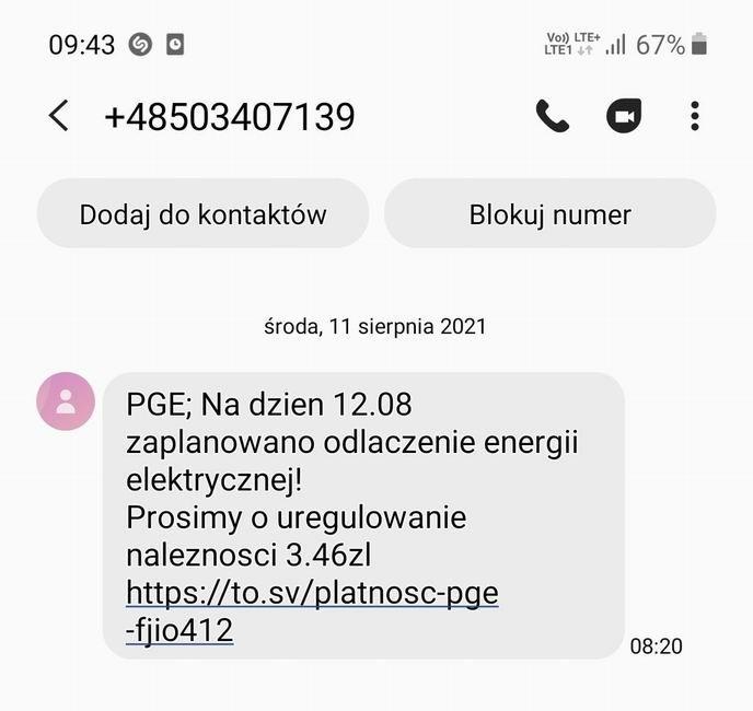 SMS-y takiej treści najlepiej zignorować, szczególnie jeśli zawierają podejrzany link.