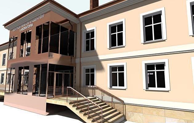 Wizualizacja nowego budynku Państwowej Wyższej Szkoły Techniczno-Ekonomicznej w Jarosławiu przy ul. Czarnieckiego.<br/>fot.ze zbiorów własnych