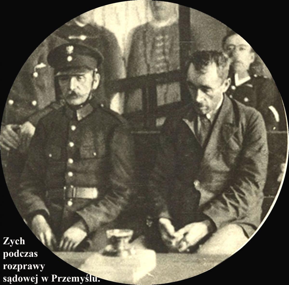 Zych podczas rozprawy sądowej w Przemyślu.