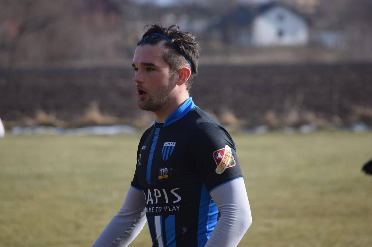 Jakub Kurek wzmocnił w przerwie zimowej zespół JKS Jarosław.<br/>fot.Dominik Budzowski