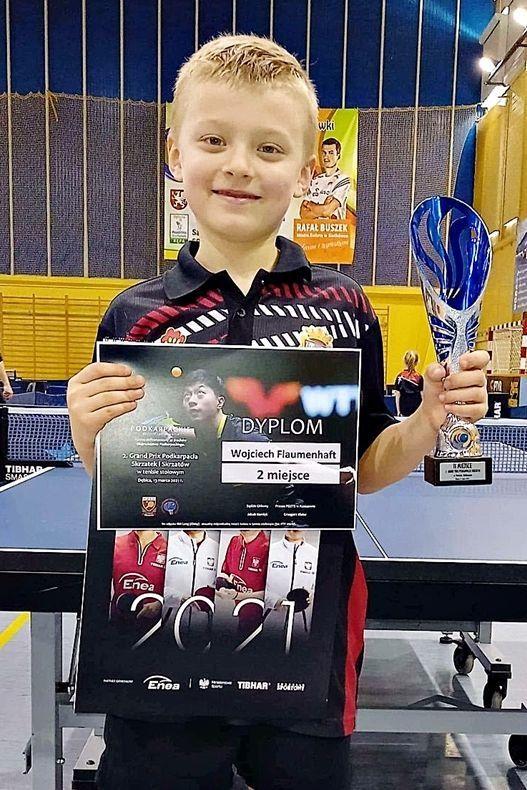 Wojciech Flaumenhaft zdobył srebrny medal podczas Grand Prix Podkarpacia skrzatów.<br/>fot.ze zbiorów własnych