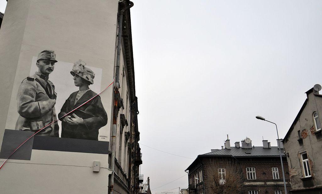 Mural na ulicy Smolki to pierwsze malowidło, które powstało na planowanym Szlaku Twierdzy Przemyśl.<br/>fot.UM Przemyśl  