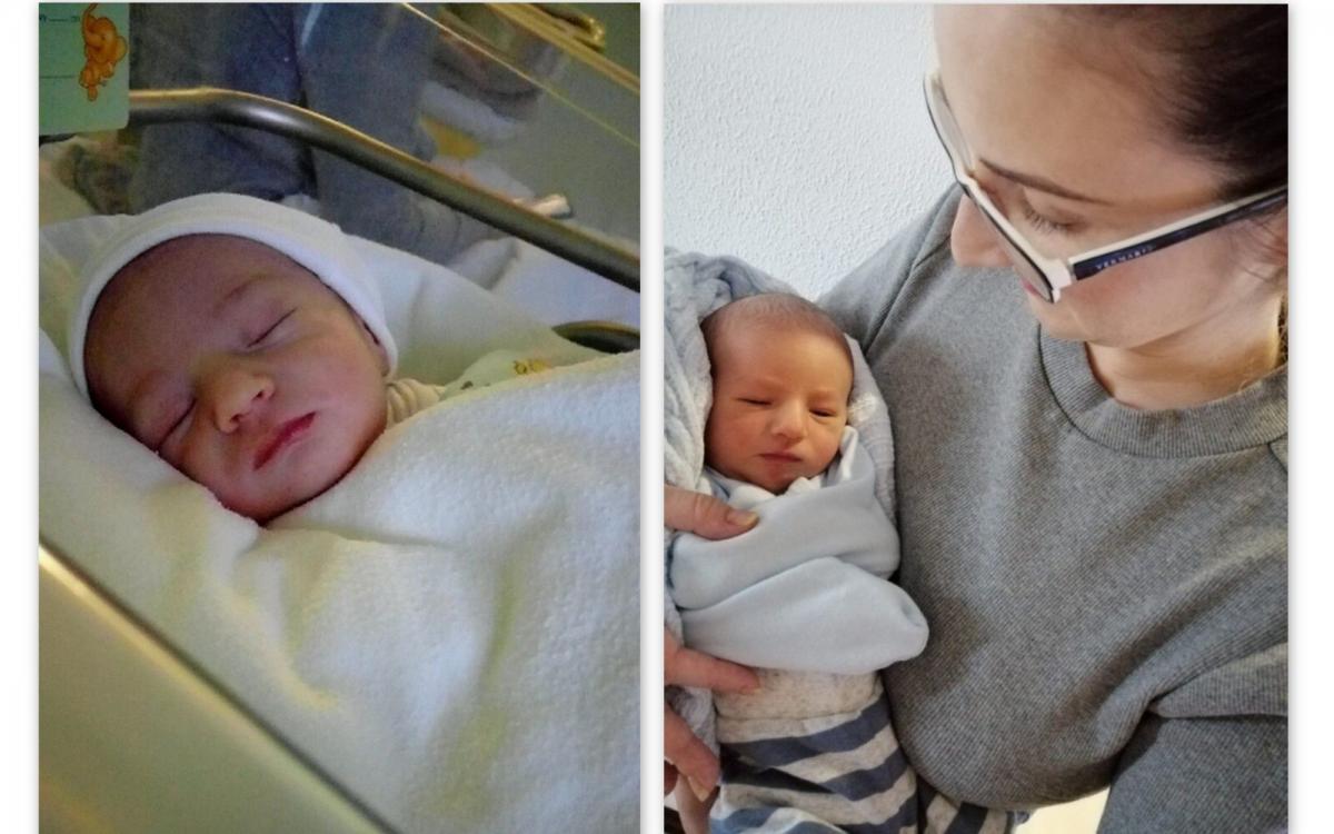 Fabian urodził się o godz. 2.45, ważył 2770 gr i mierzył 54 cm. <br/>fot.zbiory rodzinne