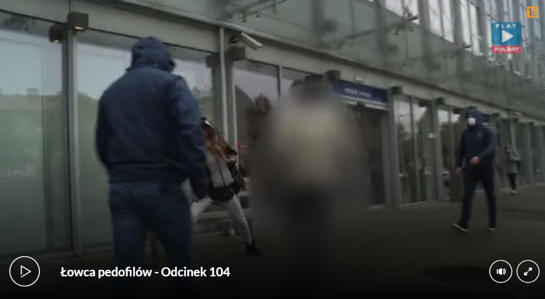 Szczegółową relację z prowokacji wciąż można obejrzeć na portalu ipla.pl.<br/>fot.Kadr z programu Łowcy pedofilów