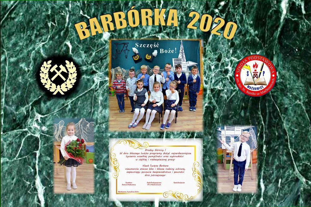 Uczniowie SP w Maćkowicach złożyli życzenia górnikom zdalnie.<br/>fot.ze zbiorów własnych