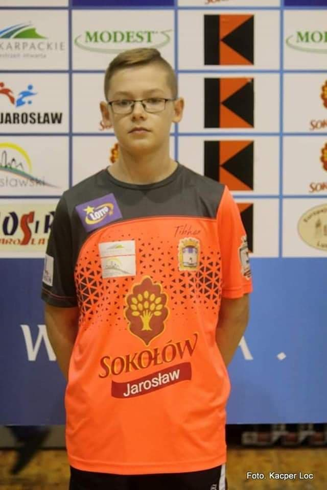 13-letni Dawid Jadam zadebiutował w LOTTO Superlidze. Co prawda przegrał 3:0 z 21-letnim Kamilem Nalepą, ale zebrał sporo doświadczenia.<br/>fot.ze zbiorów własnych