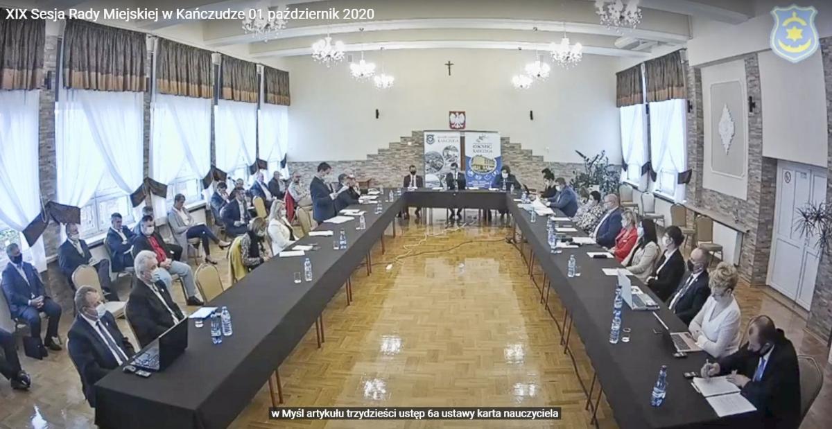 Transmisja z XIX sesji rady miejskiej w Kańczudze trafiła ostatecznie do sieci z jednodniowym opóźnieniem.<br/>fot.UMiG Kańczuga