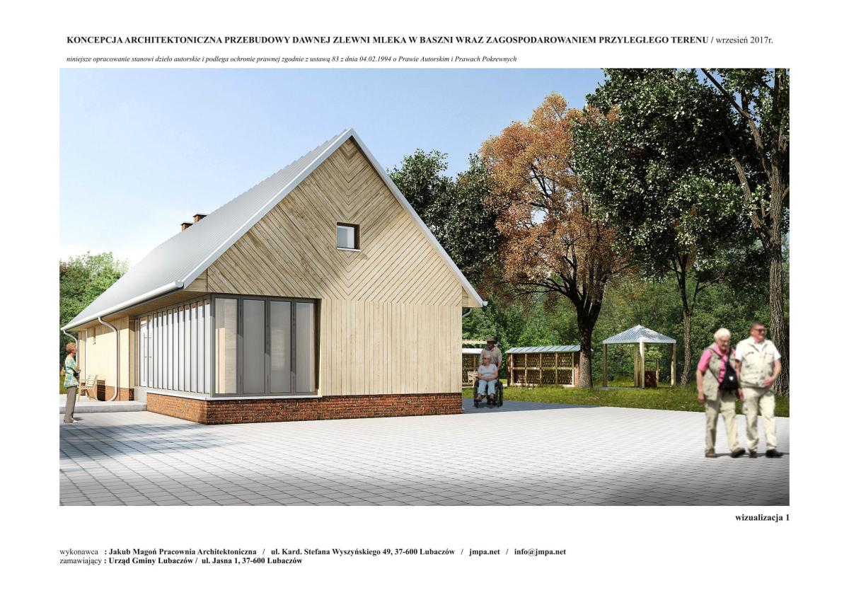 Wizualizacja obiektów dworcowych w Baszni Dolnej.<br/>fot.UG Lubaczów