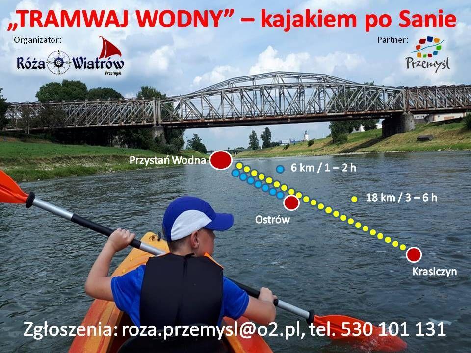 Tramwajem wodnym można pokonać dwie trasy: Ostrów – Przystań Wodna i Krasiczyn – Przystań Wodna.<br/>fot.ze zbiorów własnych