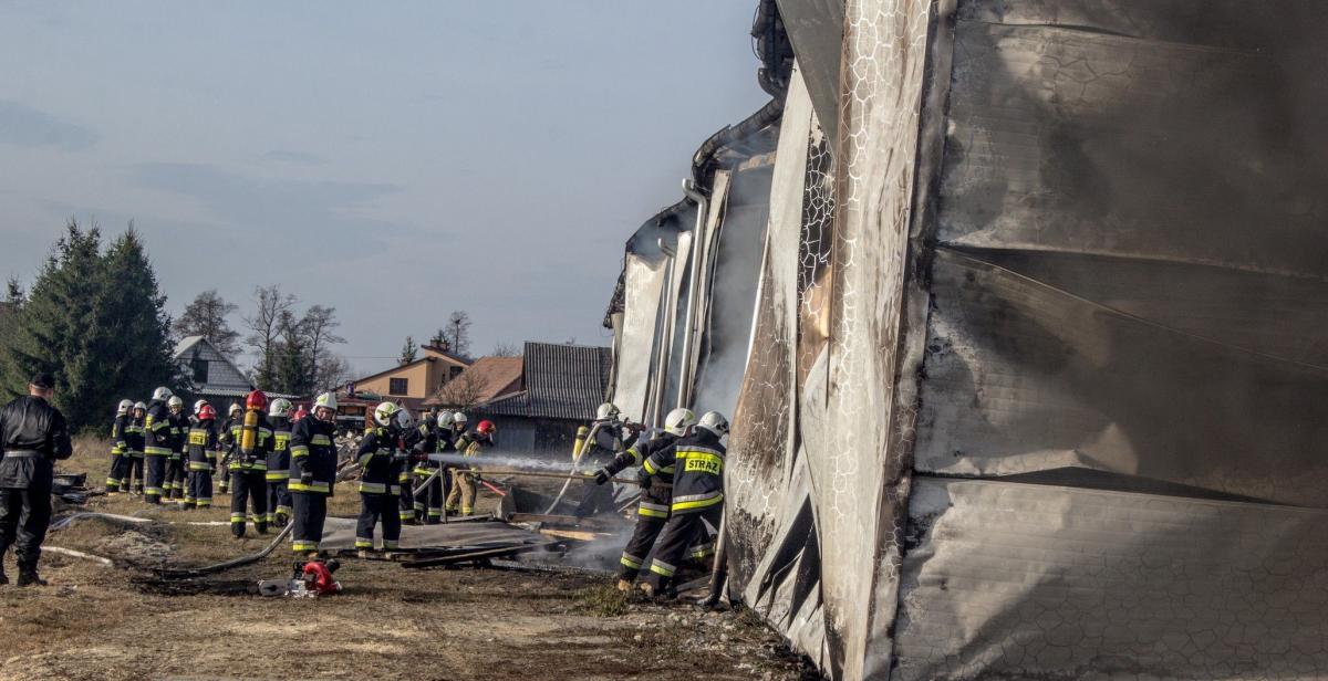Z pożarem walczyło w sumie 28 jednostek straży pożarnej.<br/>fot.Bartłomiej Pacek