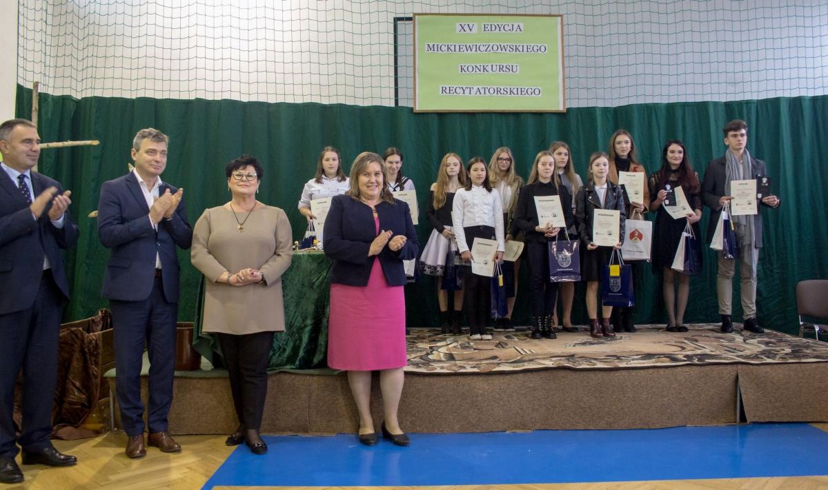 Laureaci konkursu recytatorskiego.<br/>fot.Bartłomiej Pacek