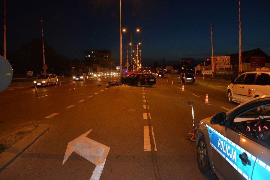 Miejsce tragicznego w skutkach wypadku.<br/>fot.KWP Rzeszów