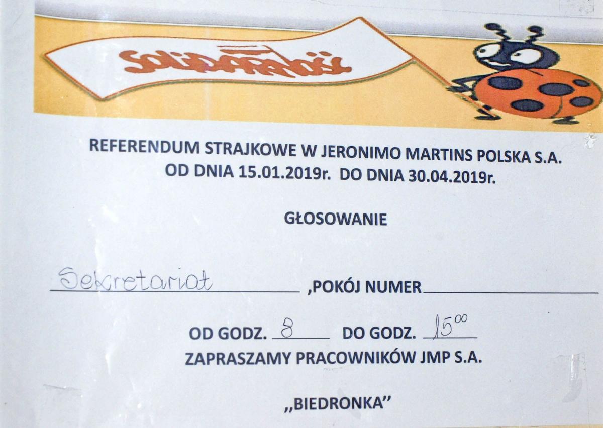 Podpisy pracowników sklepów sieci Biedronka w naszym regionie zbierane są w siedzibie Regionu Ziemia Przemyska NSZZ „Solidarność”.<br/>fot.Mariusz Godos