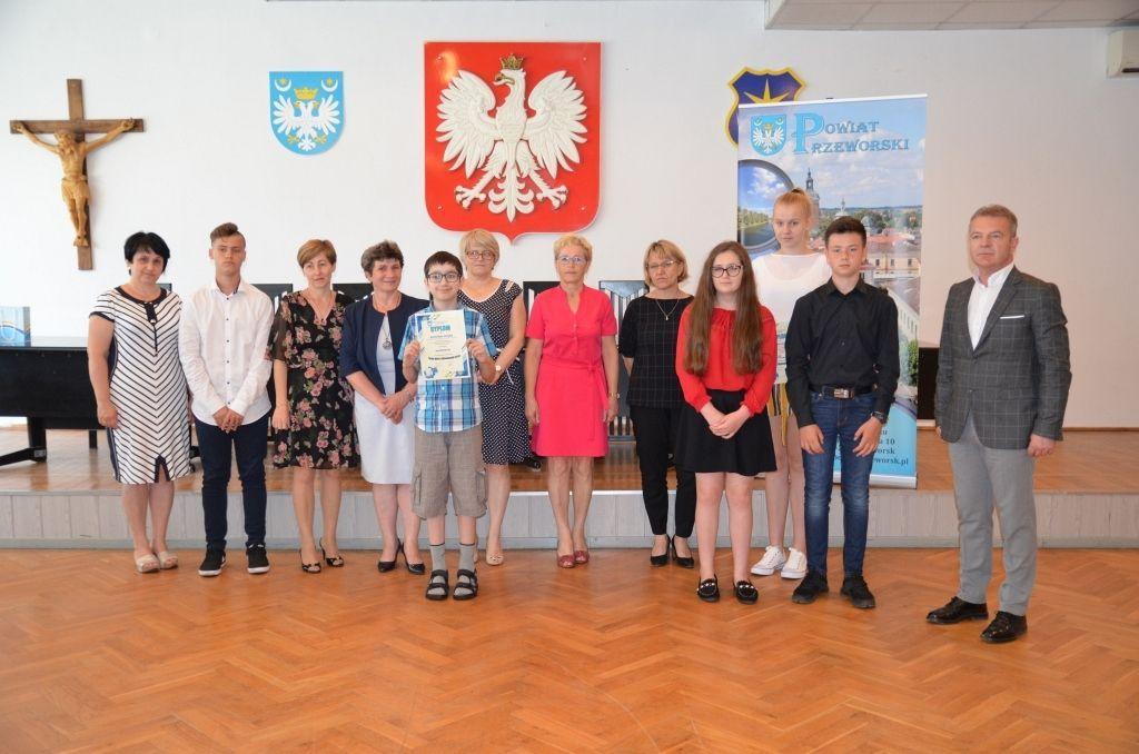 Najlepsi matematycy ziemi przeworskiej.<br/>fot.Starostwo Powiatowe w Przeworsku