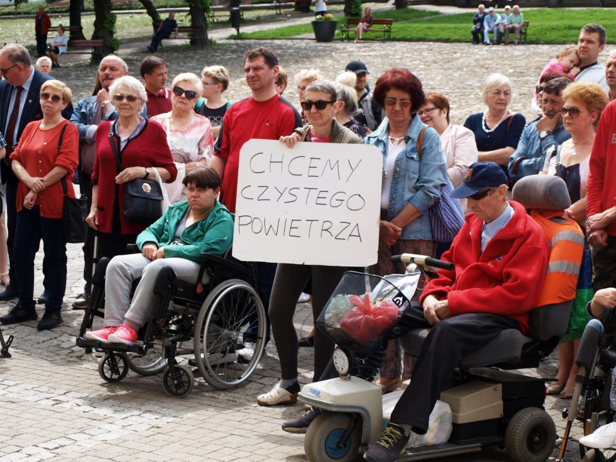 Protest przed magistratem.<br/>fot.Mariusz Godos