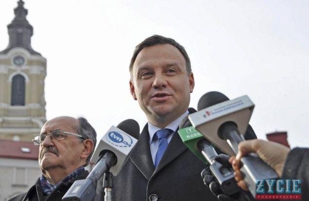 Andrzej Duda w Przemyślu w 2015 r. - jeszcze jako kandydat na prezydenta RP.<br/>fot.Paweł Bugira