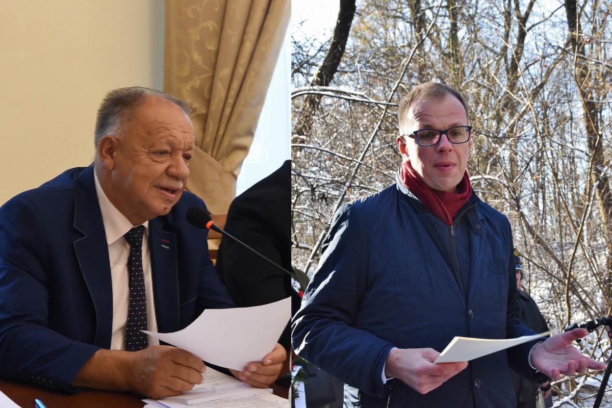 Zdaniem Wojciecha Bakuna (z prawej) miasto świadczy usługi dla mieszkańców powiatu, ale starostwo przekazuje na to za małe pieniądze.
Jan Pączek zdziwił się żądaniami prezydenta Przemyśla. Za zasadną uznał tylko jedną z kwestii. 
