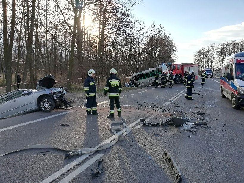 Do wypadku doszło na odcinku drogi krajowej nr 9 relacji Kolbuszowa – Rzeszów. <br/>fot.KPP Kolbuszowa