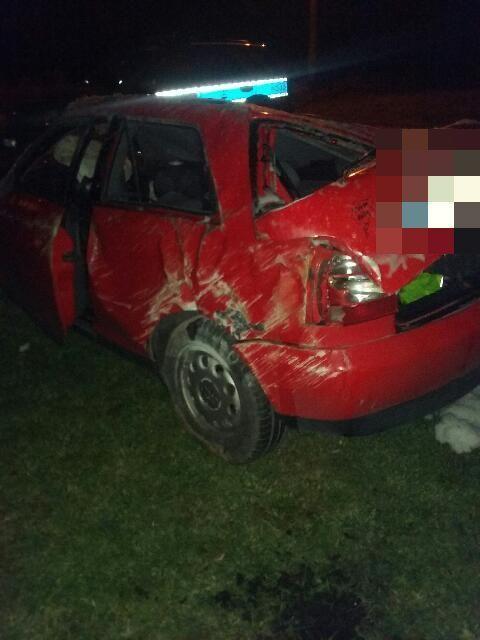 Mieszkaniec powiatu przeworskiego na łuku drogi stracił panowanie nad pojazdem.<br/>fot.KPP Przeworsk