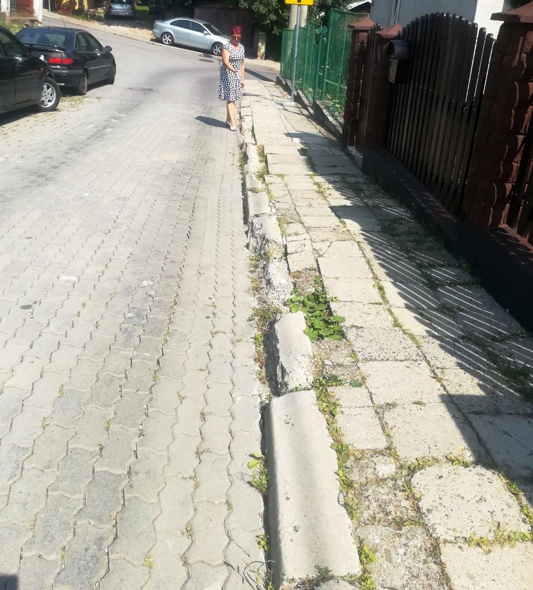– W ciągu czterech lat nie znaleziono niewielkiej kwoty, aby dokończyć wymianę krawężnika na długości około 10 metrów, na ulicy, która kilka lat temu była remontowana – mówi radna Ewa Sawicka (PO).<br/>fot.Mariusz Godos