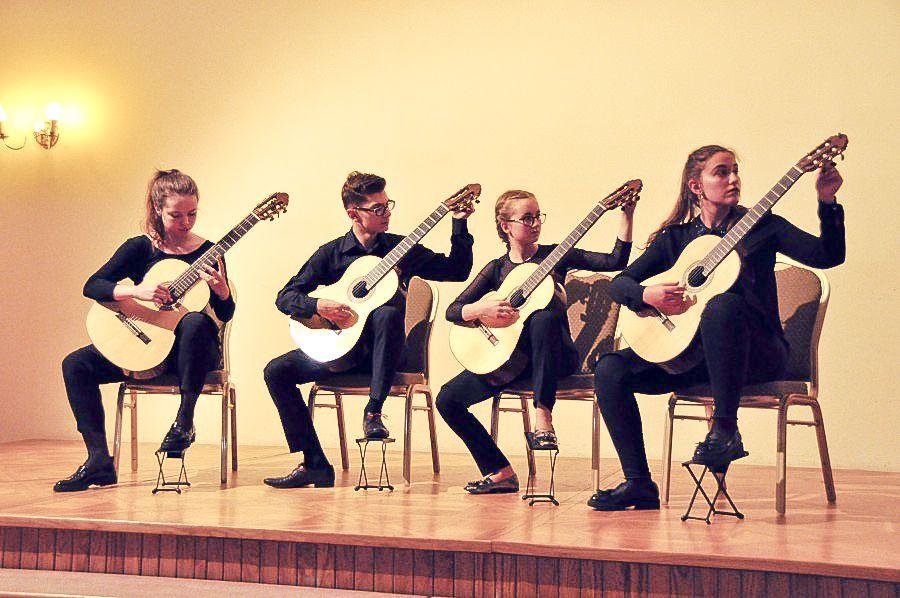 Felice Guitar Quartet w całej okazałości.<br/>fot.CKiP Jarosław