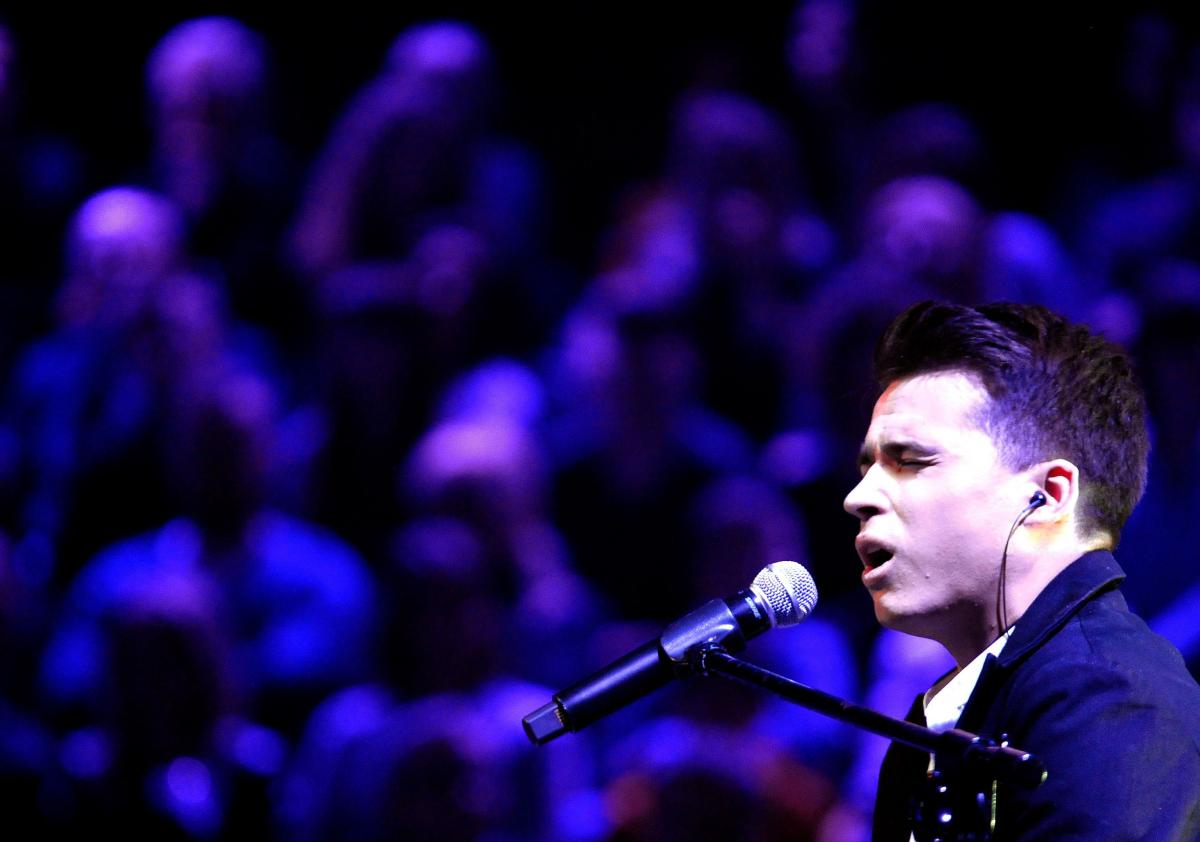 Krzysztof Iwaneczko podczas finału „The Voice of Poland”.<br/>fot.Łukasz Delmanowicz