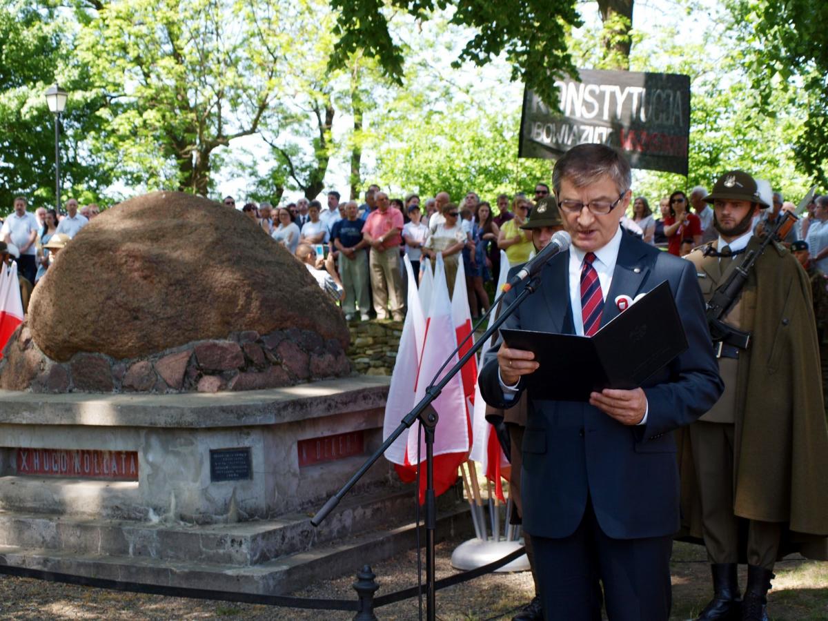 – Polska konstytucja sprzed ponad 200 lat była wyrazem demokracji w skali powszechnej, mądrości zbiorowej Polaków, dążących do naprawy własnego państwa – powiedział Marszałek Sejmu RP Marek Kuchciński (PiS).<br/>fot.Mariusz Godos