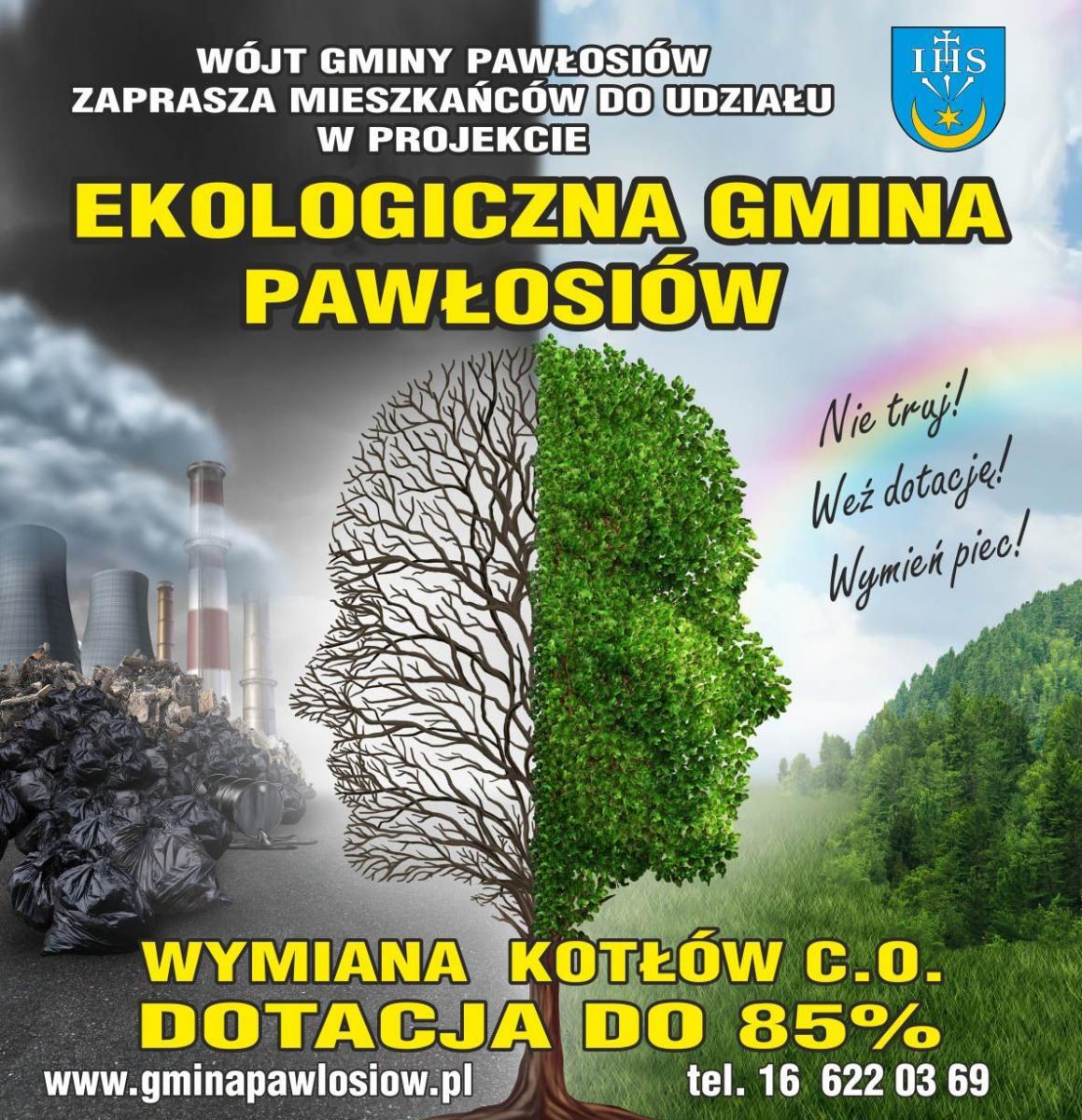 Oficjalny plakat akcji w gminie Pawłosiów.<br/>fot.UG Pawłosiów