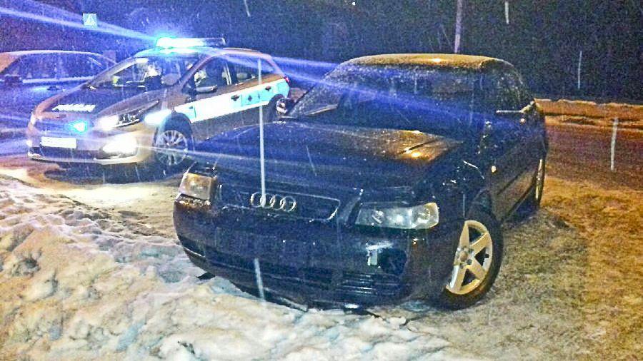 Audi, którym kierował 22-latek.<br/>fot.KPP Przeworsk