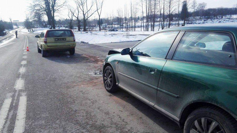 Miejsce, w którym doszło do zderzenia audi z hondą.<br/>fot.KPP Przeworsk