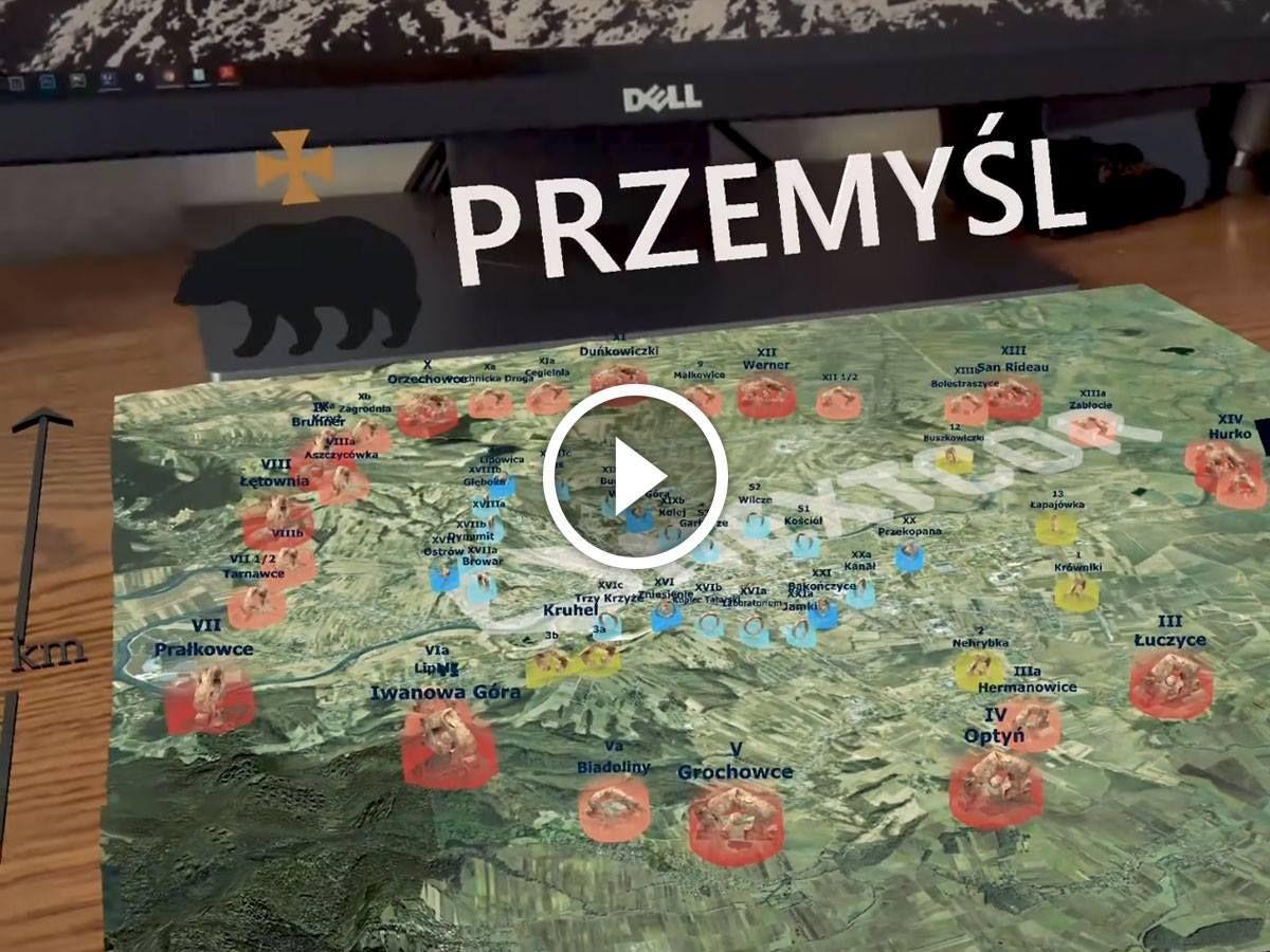 – Bardzo zależało nam na wiarygodnym odtworzeniu ukształtowania Pogórza Przemyskiego, dlatego wykorzystaliśmy wysokościową mapę terenu – tłumaczy Kamil Dyjak.