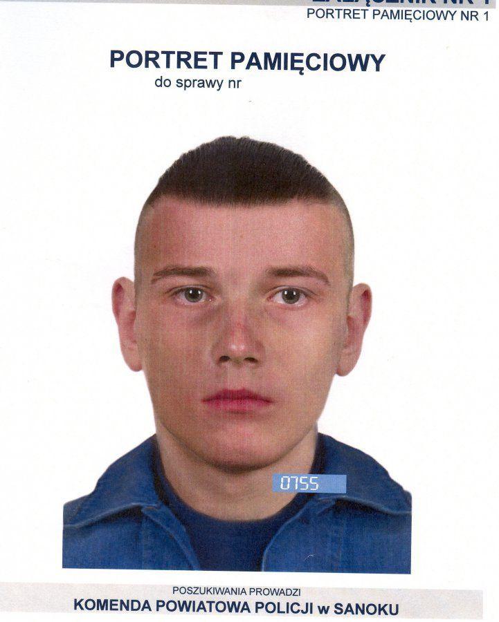 Portret pamięciowy mężczyzny.<br/>fot.KPP Sanok