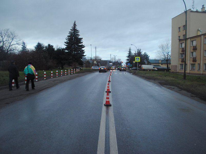 Miejsce wypadku w Łańcucie.<br/>fot. Podkarpacka Policja